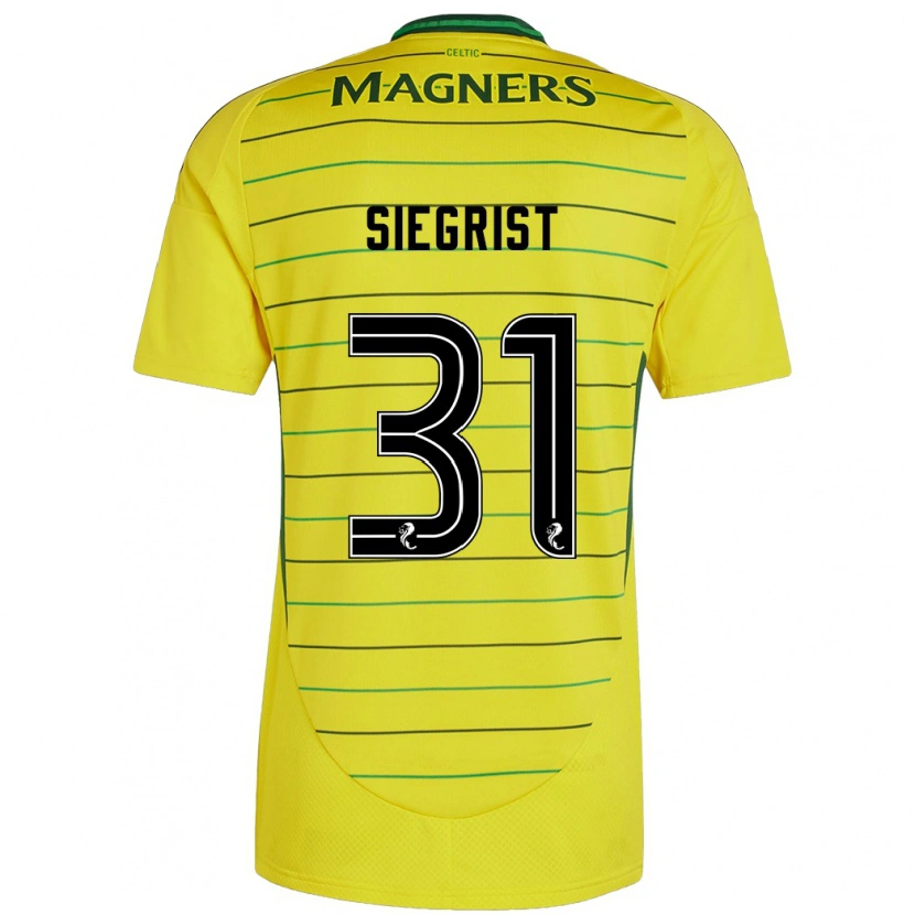 Danxen Niño Camiseta Benjamin Siegrist #31 Amarillo 2ª Equipación 2024/25 La Camisa