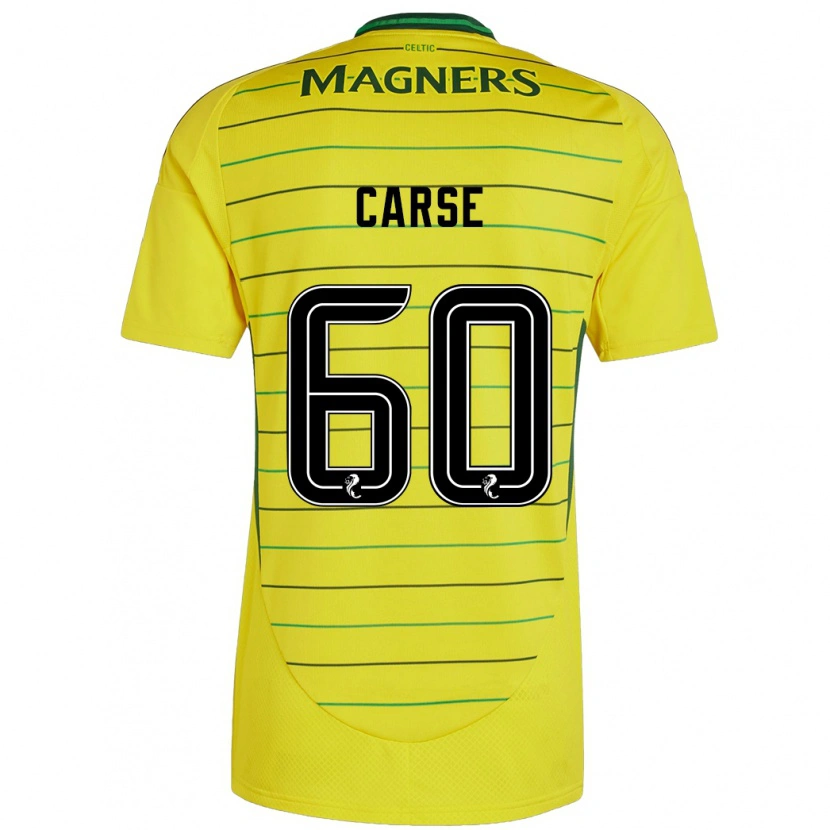 Danxen Niño Camiseta Mackenzie Carse #60 Amarillo 2ª Equipación 2024/25 La Camisa