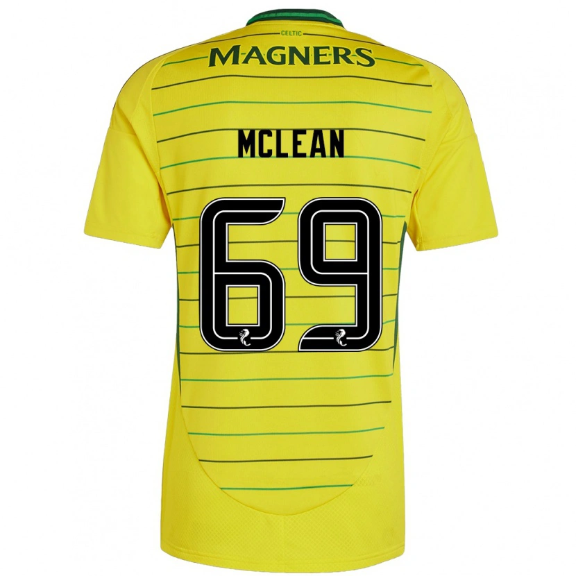 Danxen Niño Camiseta Kai Mclean #69 Amarillo 2ª Equipación 2024/25 La Camisa