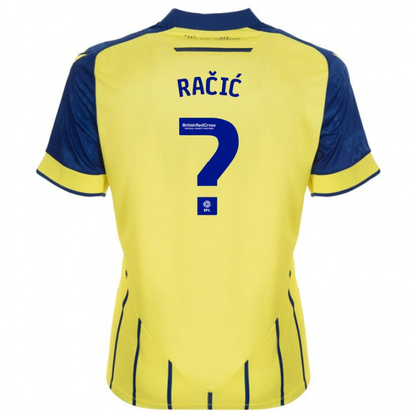 Danxen Niño Camiseta Uroš Račić #0 Amarillo Azul 2ª Equipación 2024/25 La Camisa