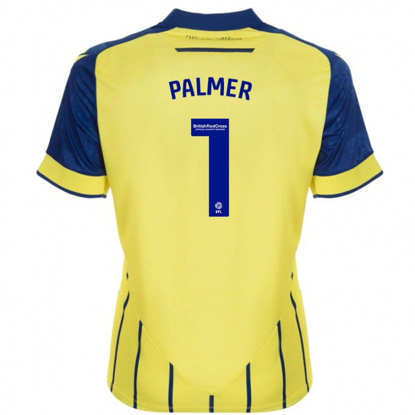 Danxen Niño Camiseta Alex Palmer #1 Amarillo Azul 2ª Equipación 2024/25 La Camisa