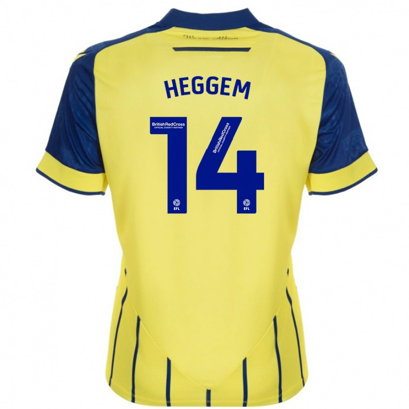 Danxen Niño Camiseta Torbjørn Heggem #14 Amarillo Azul 2ª Equipación 2024/25 La Camisa