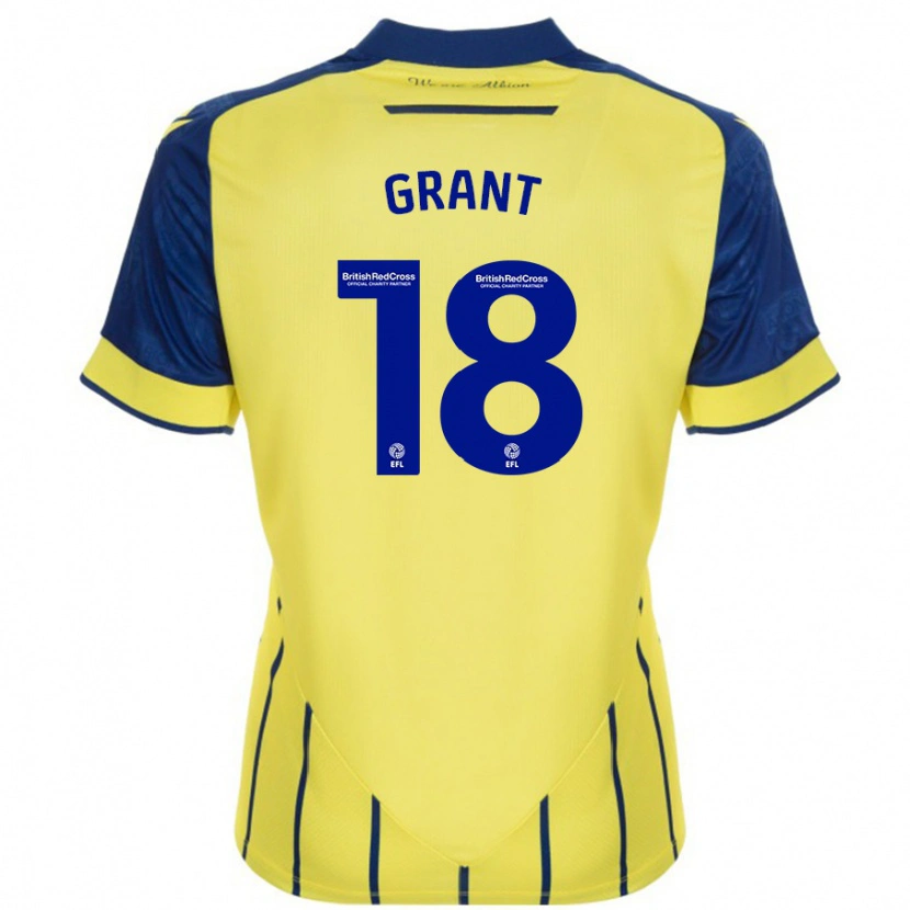 Danxen Niño Camiseta Karlan Grant #18 Amarillo Azul 2ª Equipación 2024/25 La Camisa