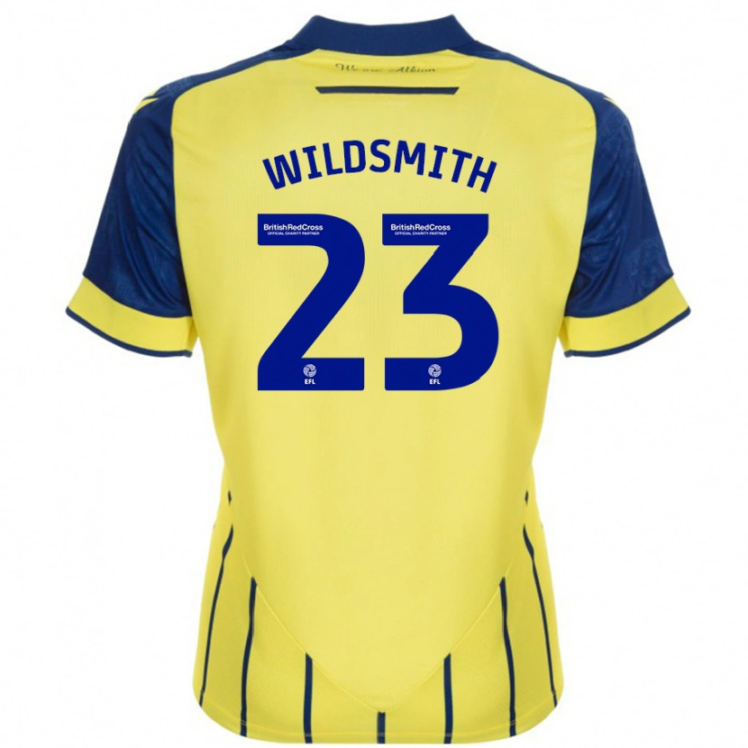 Danxen Niño Camiseta Joe Wildsmith #23 Amarillo Azul 2ª Equipación 2024/25 La Camisa