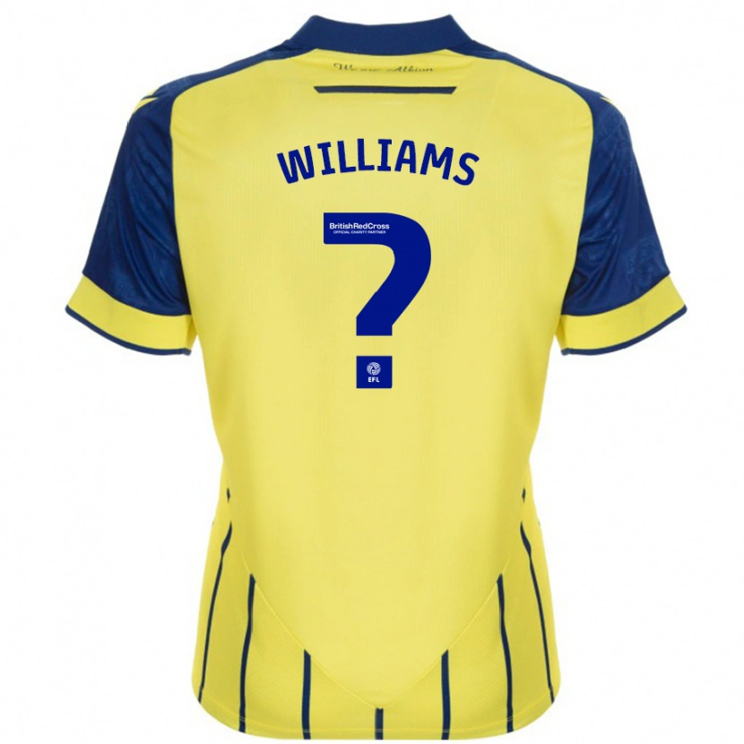 Danxen Niño Camiseta Alex Williams #0 Amarillo Azul 2ª Equipación 2024/25 La Camisa