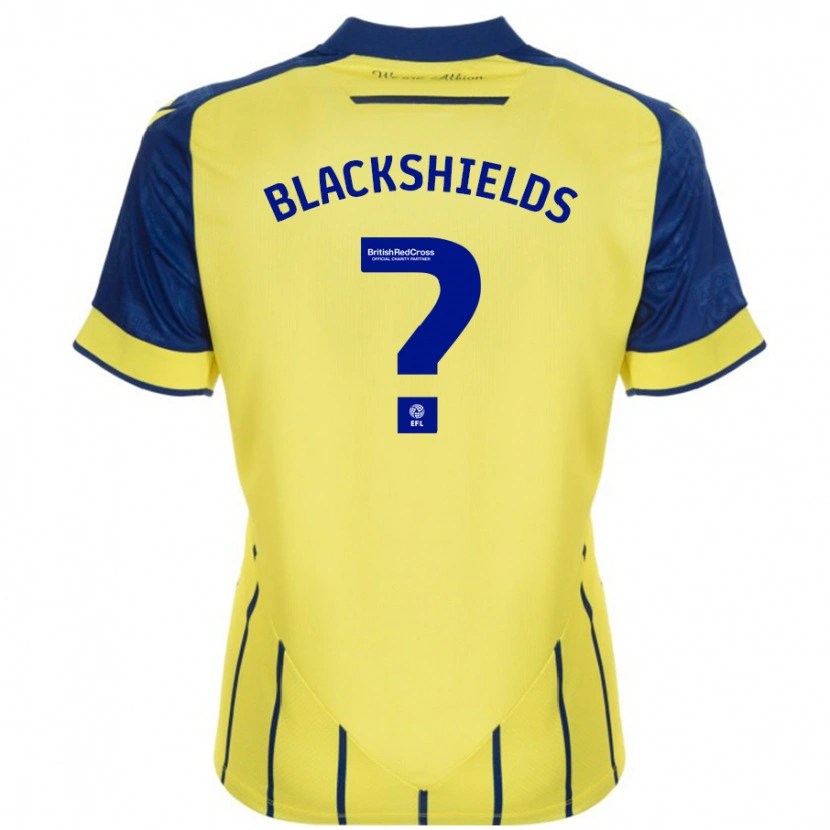 Danxen Niño Camiseta Charlie Blackshields #0 Amarillo Azul 2ª Equipación 2024/25 La Camisa