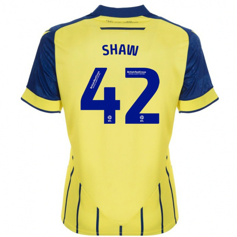 Danxen Niño Camiseta Josh Shaw #42 Amarillo Azul 2ª Equipación 2024/25 La Camisa