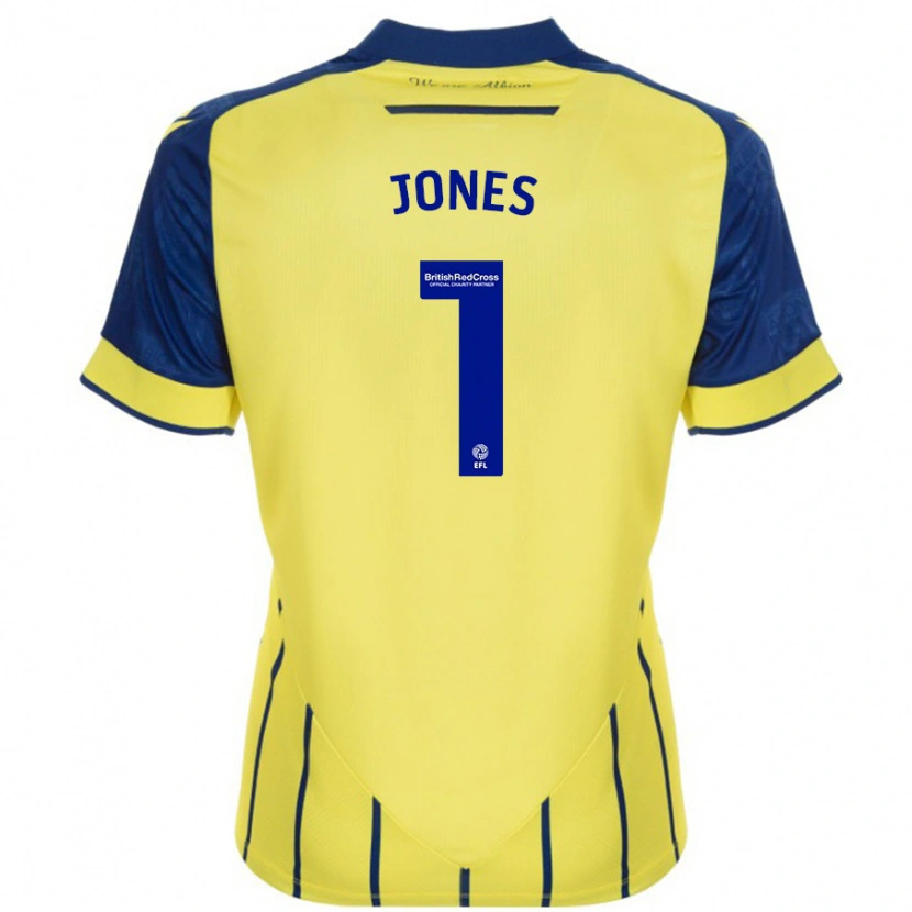 Danxen Niño Camiseta Lucy Jones #1 Amarillo Azul 2ª Equipación 2024/25 La Camisa