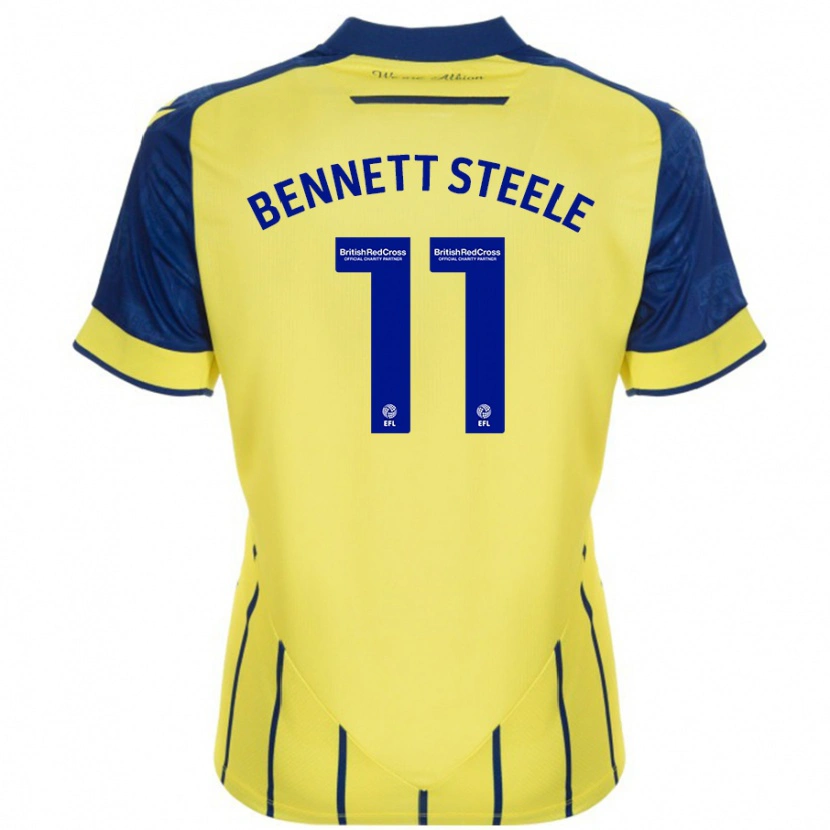 Danxen Niño Camiseta Lizzie Bennett-Steele #11 Amarillo Azul 2ª Equipación 2024/25 La Camisa