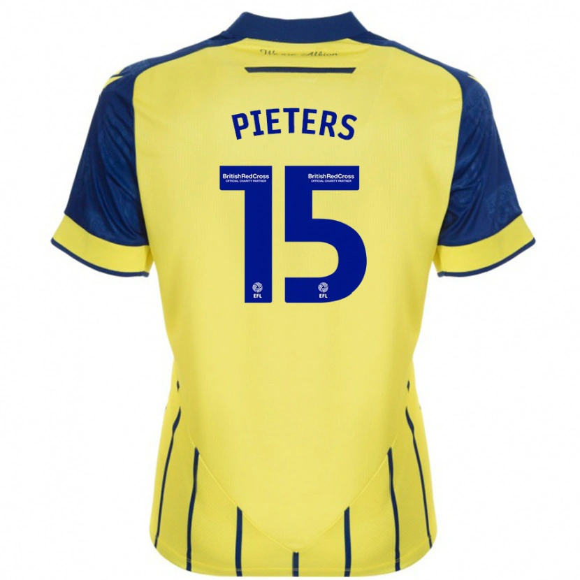 Danxen Niño Camiseta Erik Pieters #15 Amarillo Azul 2ª Equipación 2024/25 La Camisa