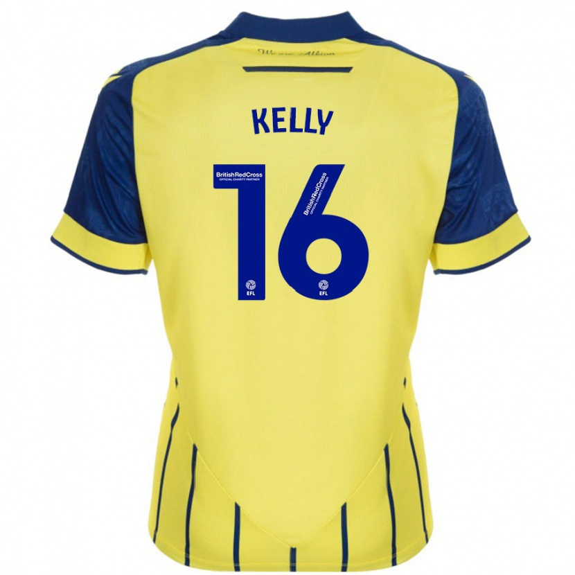 Danxen Niño Camiseta Martin Kelly #16 Amarillo Azul 2ª Equipación 2024/25 La Camisa