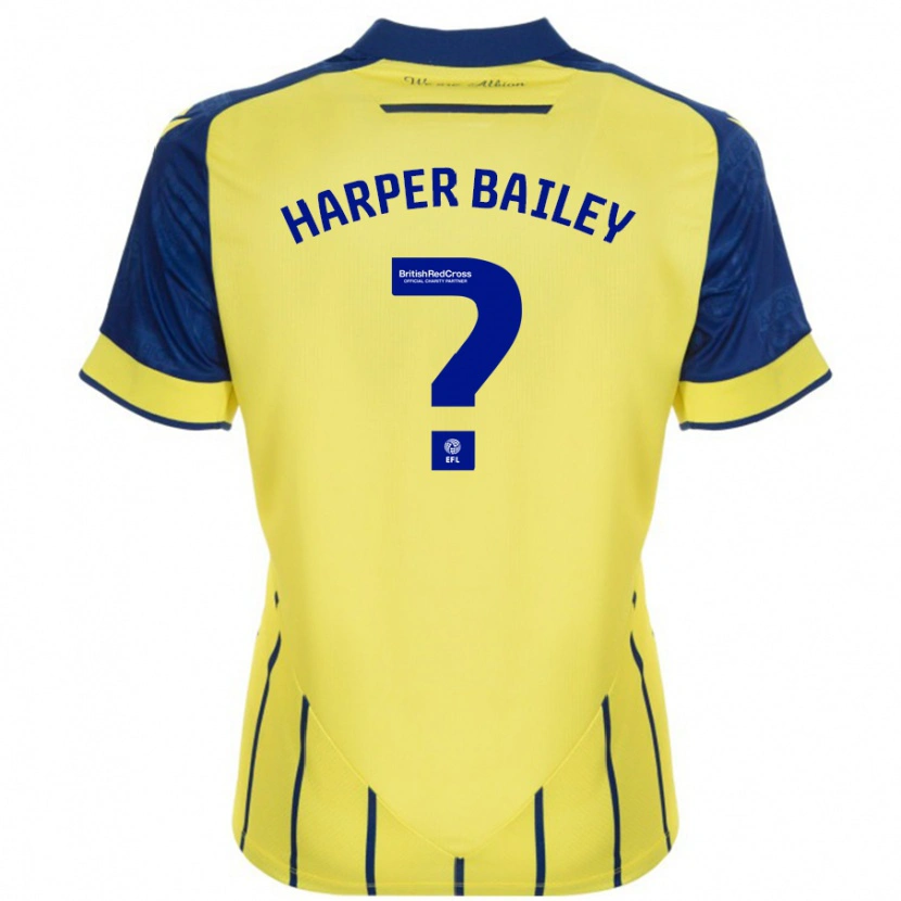 Danxen Niño Camiseta Aaron Harper-Bailey #0 Amarillo Azul 2ª Equipación 2024/25 La Camisa