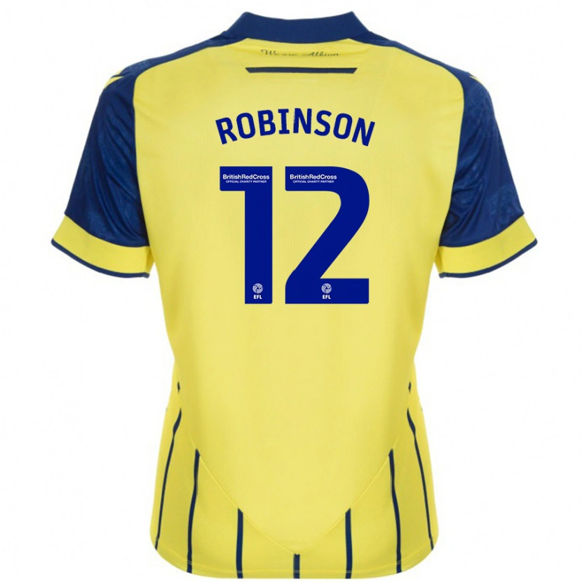 Danxen Niño Camiseta Leanne Robinson #12 Amarillo Azul 2ª Equipación 2024/25 La Camisa