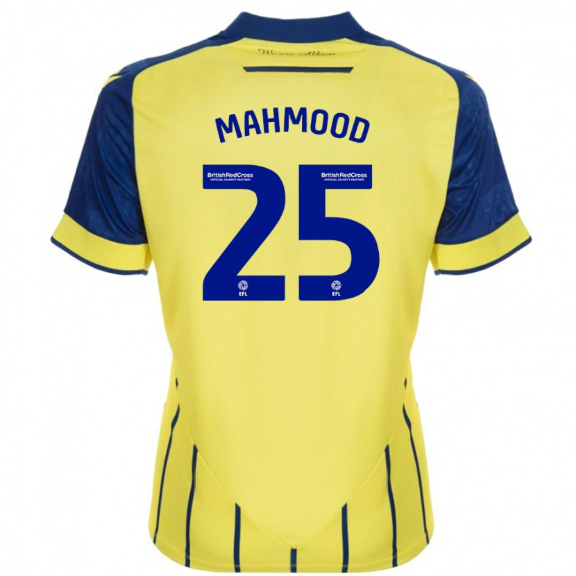 Danxen Niño Camiseta Mahmood #25 Amarillo Azul 2ª Equipación 2024/25 La Camisa