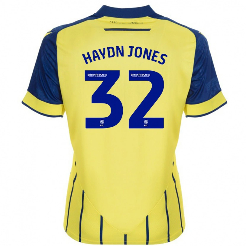 Danxen Niño Camiseta Mackenzie Haydn-Jones #32 Amarillo Azul 2ª Equipación 2024/25 La Camisa