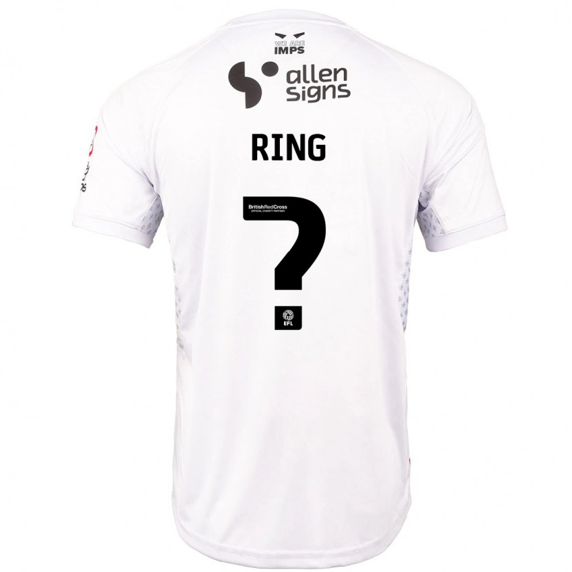 Danxen Niño Camiseta Erik Ring #0 Rojo Blanco 2ª Equipación 2024/25 La Camisa