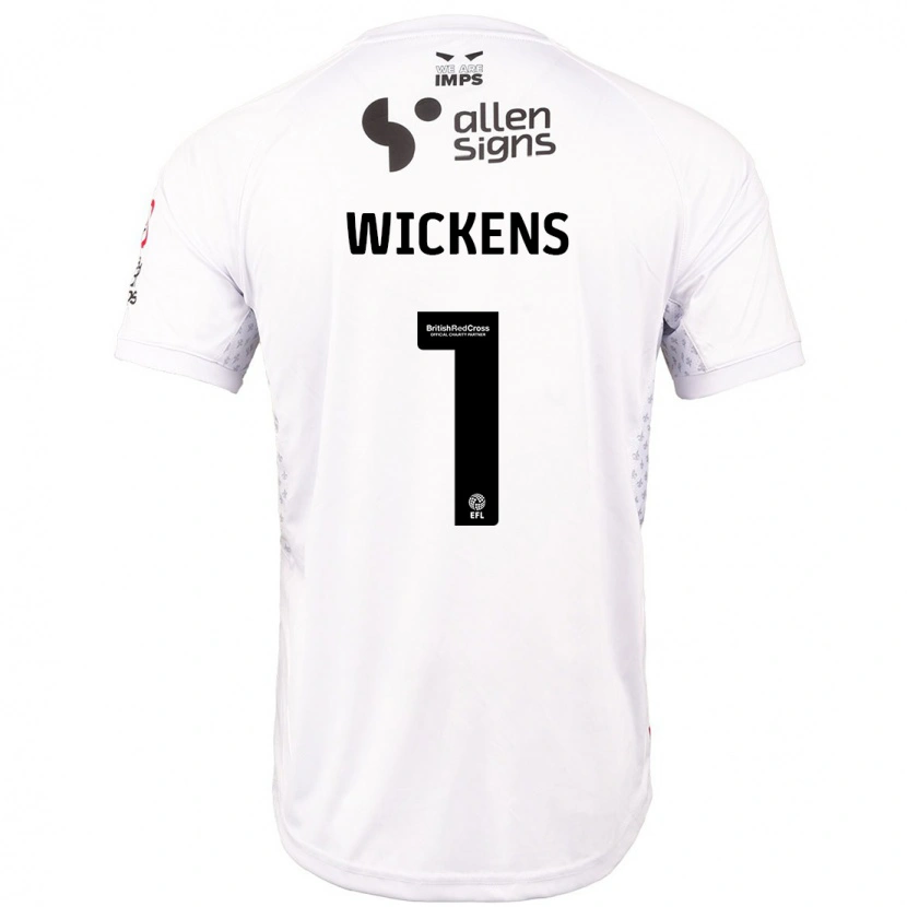 Danxen Niño Camiseta George Wickens #1 Rojo Blanco 2ª Equipación 2024/25 La Camisa