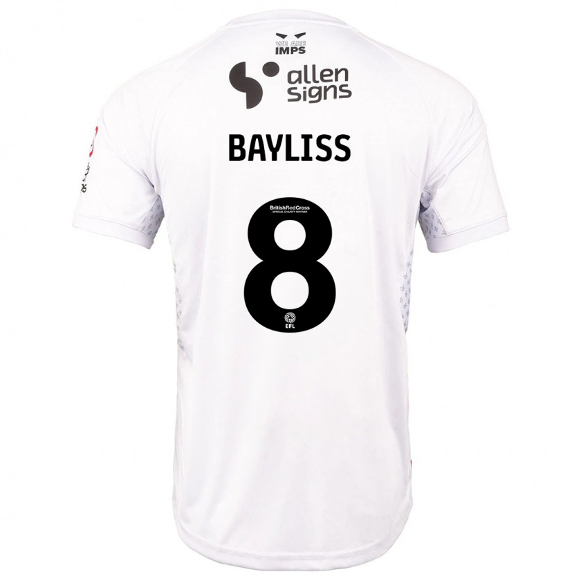 Danxen Niño Camiseta Tom Bayliss #8 Rojo Blanco 2ª Equipación 2024/25 La Camisa