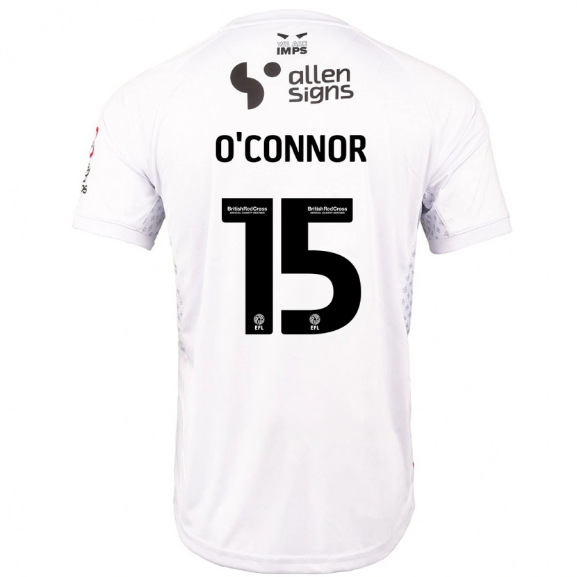 Danxen Niño Camiseta Paudie O'connor #15 Rojo Blanco 2ª Equipación 2024/25 La Camisa