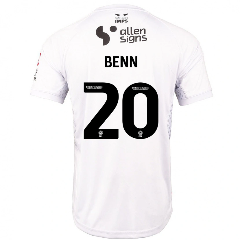 Danxen Niño Camiseta Jay Benn #20 Rojo Blanco 2ª Equipación 2024/25 La Camisa