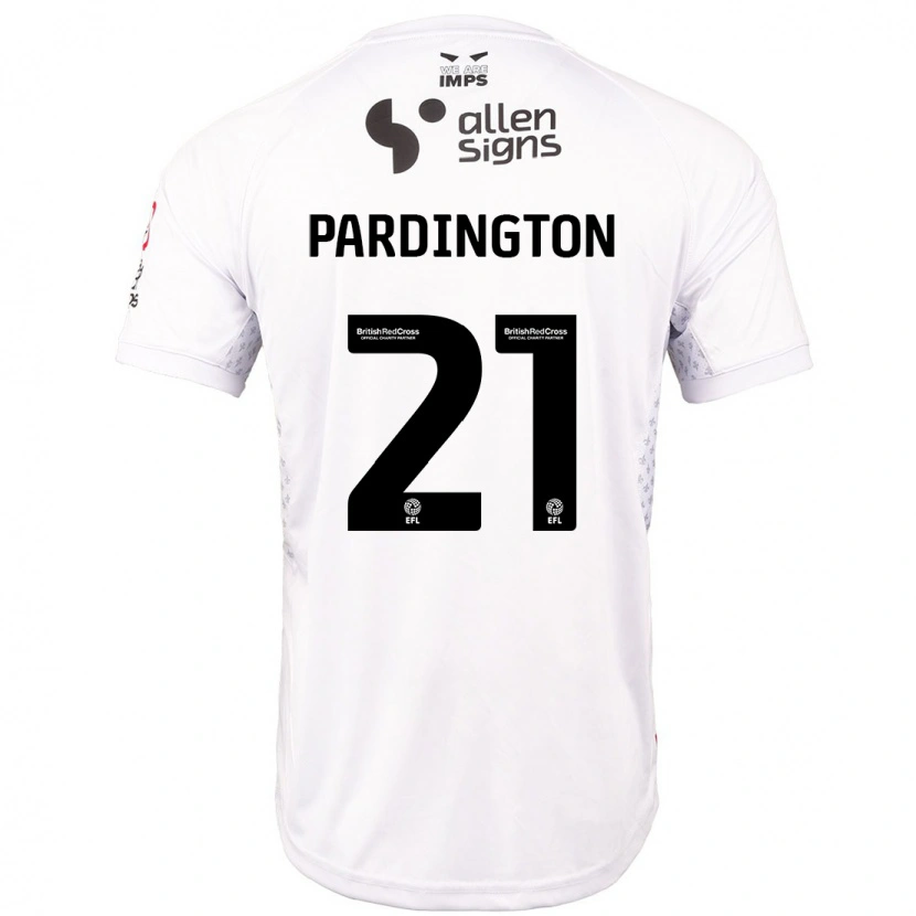 Danxen Niño Camiseta Jamie Pardington #21 Rojo Blanco 2ª Equipación 2024/25 La Camisa