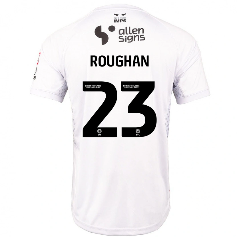 Danxen Niño Camiseta Sean Roughan #23 Rojo Blanco 2ª Equipación 2024/25 La Camisa