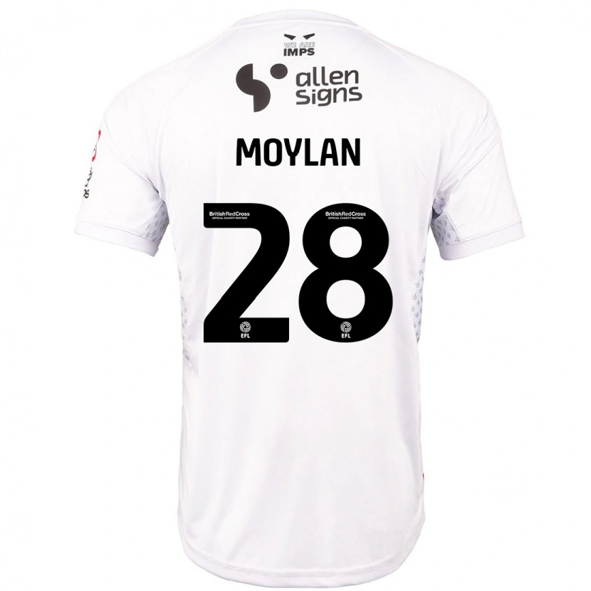 Danxen Niño Camiseta Jack Moylan #28 Rojo Blanco 2ª Equipación 2024/25 La Camisa