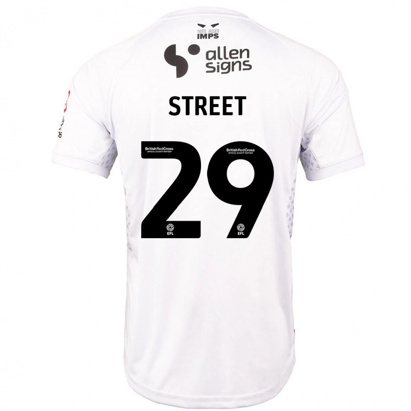 Danxen Niño Camiseta Robert Street #29 Rojo Blanco 2ª Equipación 2024/25 La Camisa