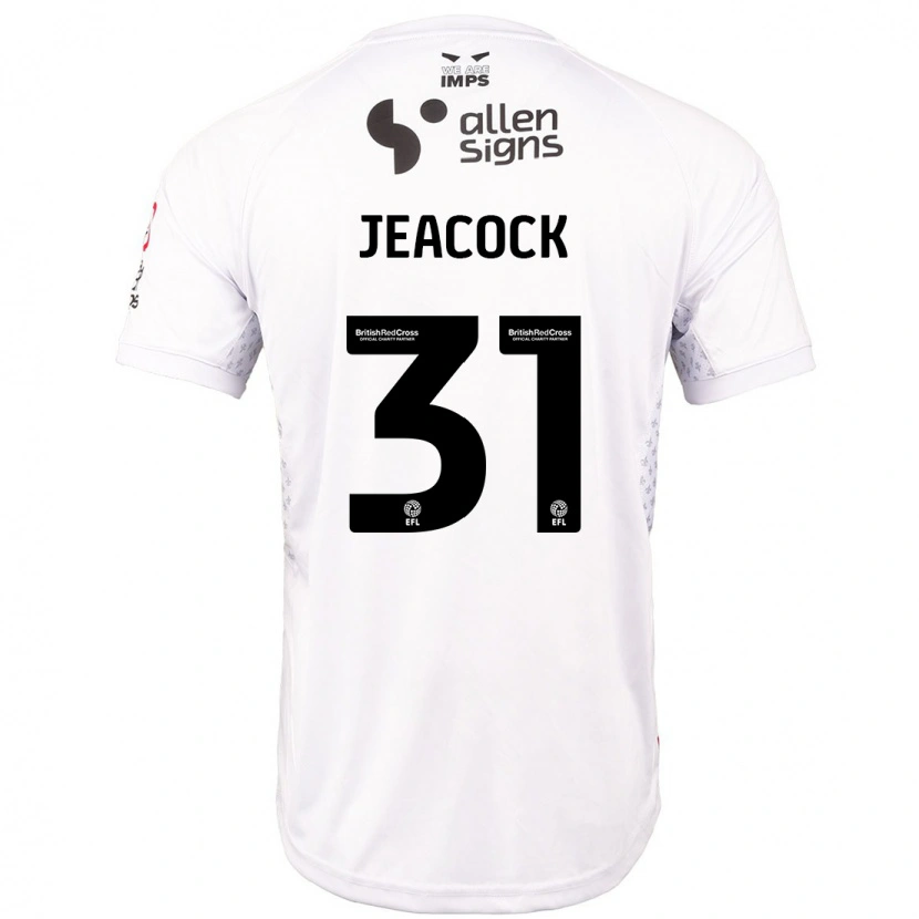 Danxen Niño Camiseta Zach Jeacock #31 Rojo Blanco 2ª Equipación 2024/25 La Camisa