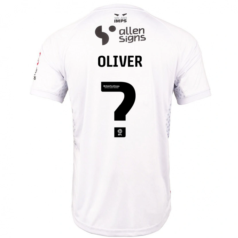 Danxen Niño Camiseta Denny Oliver #0 Rojo Blanco 2ª Equipación 2024/25 La Camisa