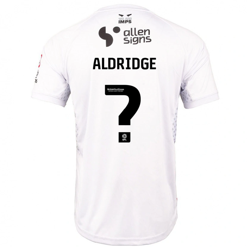 Danxen Niño Camiseta Orin Aldridge #0 Rojo Blanco 2ª Equipación 2024/25 La Camisa