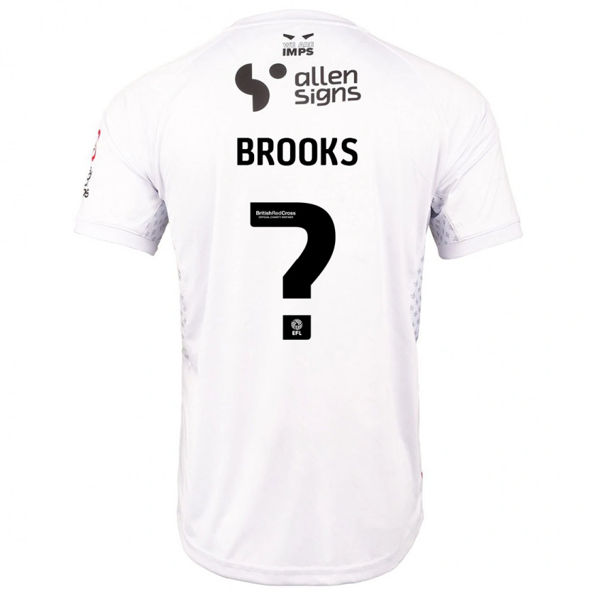 Danxen Niño Camiseta Billy Brooks #0 Rojo Blanco 2ª Equipación 2024/25 La Camisa