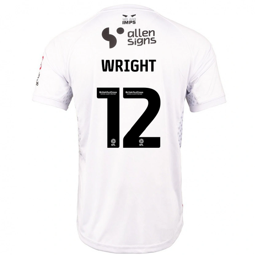 Danxen Niño Camiseta Jordan Wright #12 Rojo Blanco 2ª Equipación 2024/25 La Camisa