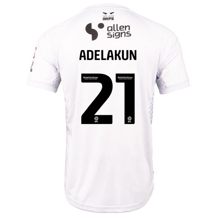 Danxen Niño Camiseta Hakeeb Adelakun #21 Rojo Blanco 2ª Equipación 2024/25 La Camisa