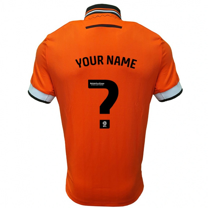 Danxen Niño Camiseta Su Nombre #0 Naranja Blanco 2ª Equipación 2024/25 La Camisa