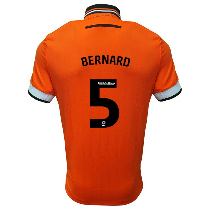 Danxen Niño Camiseta Di'shon Bernard #5 Naranja Blanco 2ª Equipación 2024/25 La Camisa