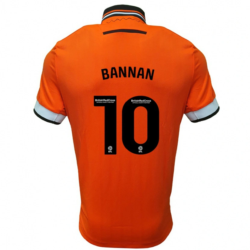 Danxen Niño Camiseta Barry Bannan #10 Naranja Blanco 2ª Equipación 2024/25 La Camisa