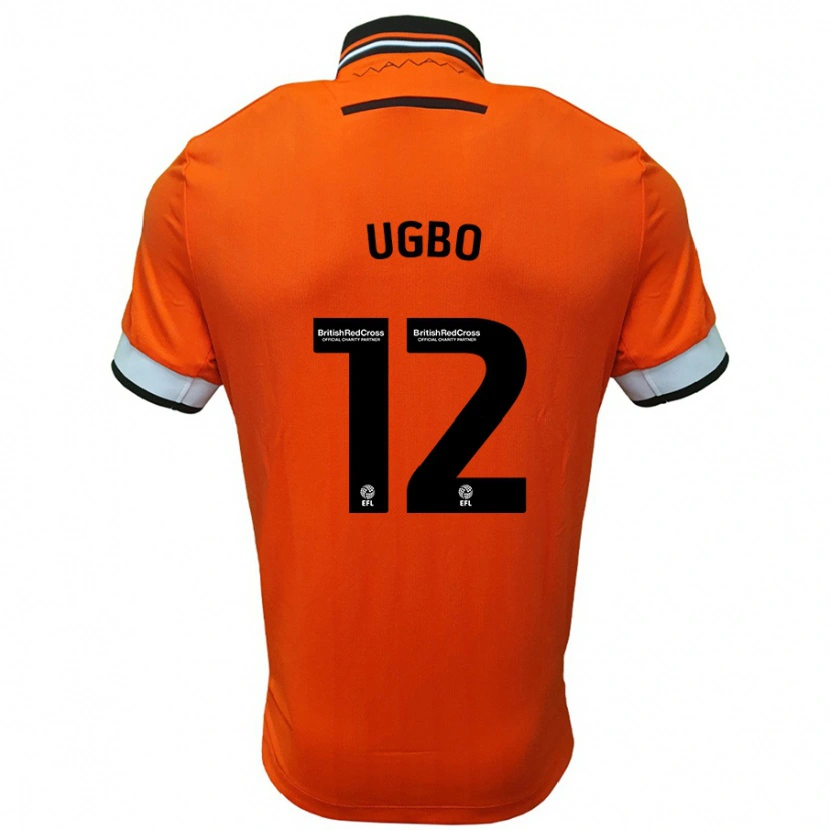 Danxen Niño Camiseta Iké Ugbo #12 Naranja Blanco 2ª Equipación 2024/25 La Camisa