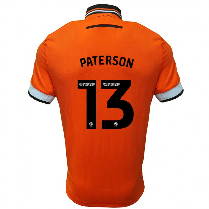 Danxen Niño Camiseta Callum Paterson #13 Naranja Blanco 2ª Equipación 2024/25 La Camisa