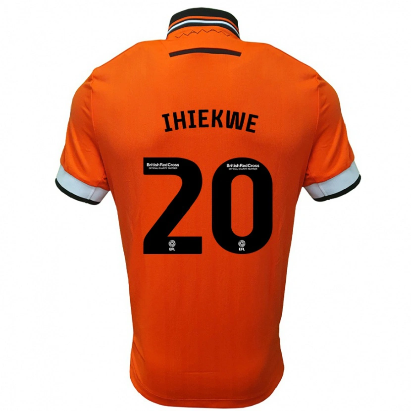 Danxen Niño Camiseta Michael Ihiekwe #20 Naranja Blanco 2ª Equipación 2024/25 La Camisa