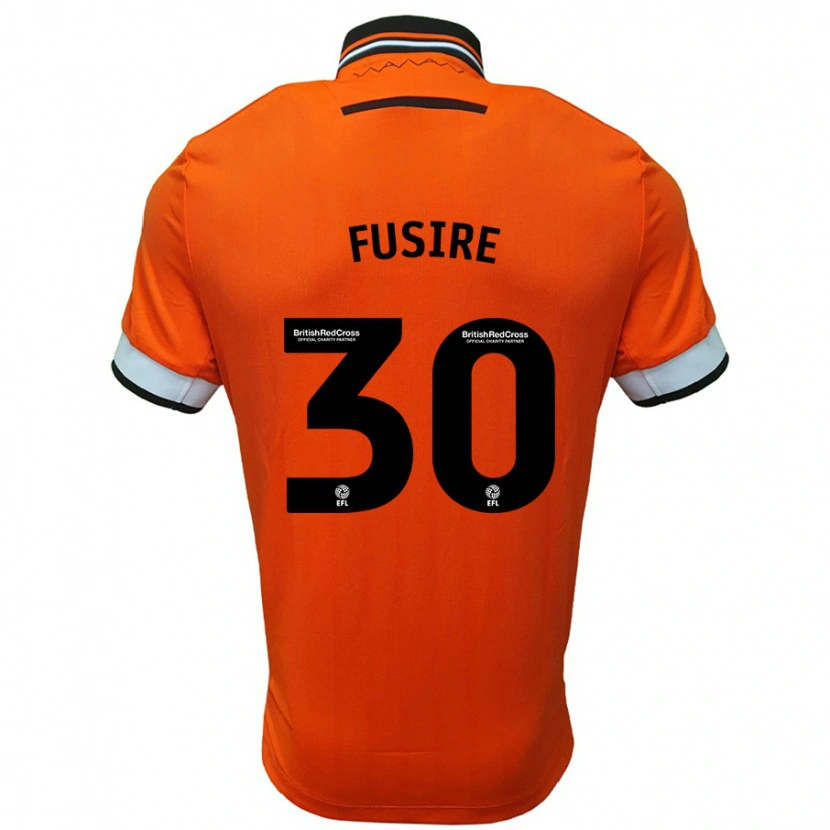 Danxen Niño Camiseta Sean Fusire #30 Naranja Blanco 2ª Equipación 2024/25 La Camisa