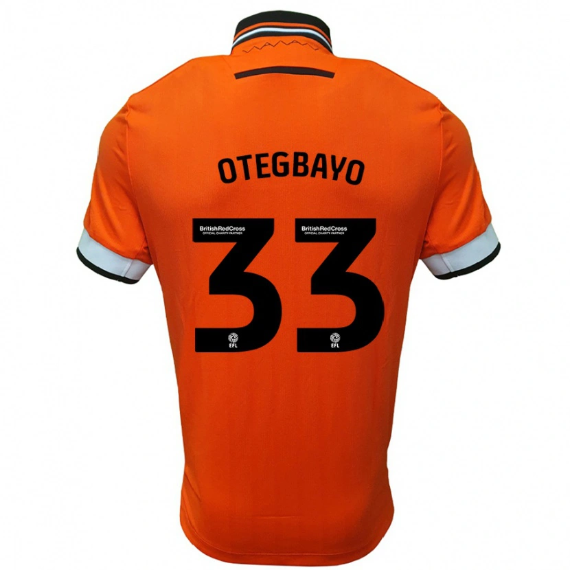 Danxen Niño Camiseta Gabriel Otegbayo #33 Naranja Blanco 2ª Equipación 2024/25 La Camisa