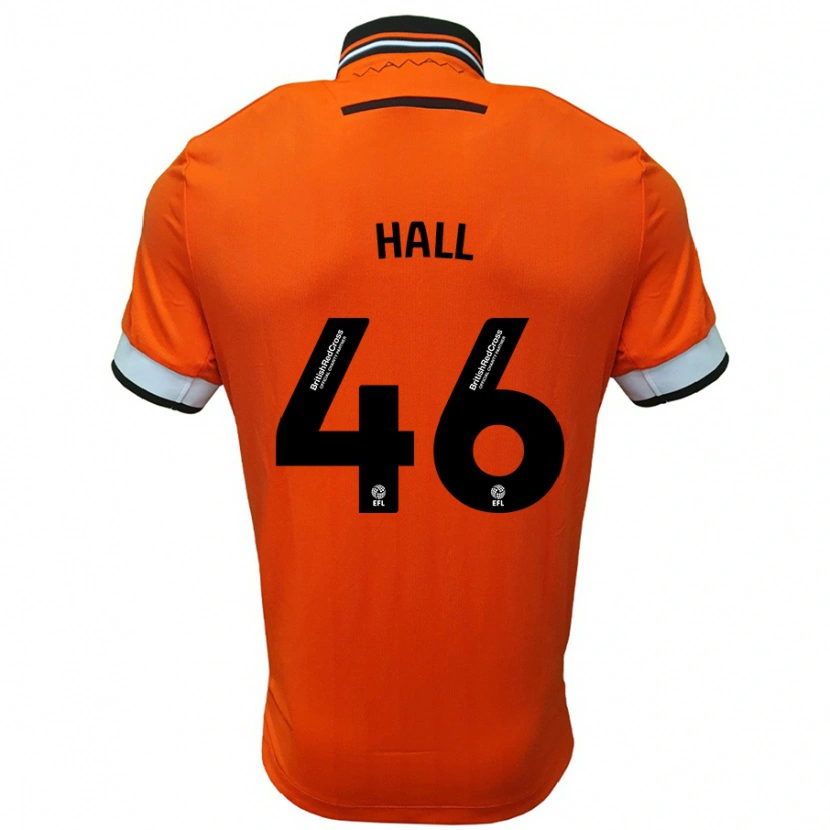 Danxen Niño Camiseta Jack Hall #46 Naranja Blanco 2ª Equipación 2024/25 La Camisa