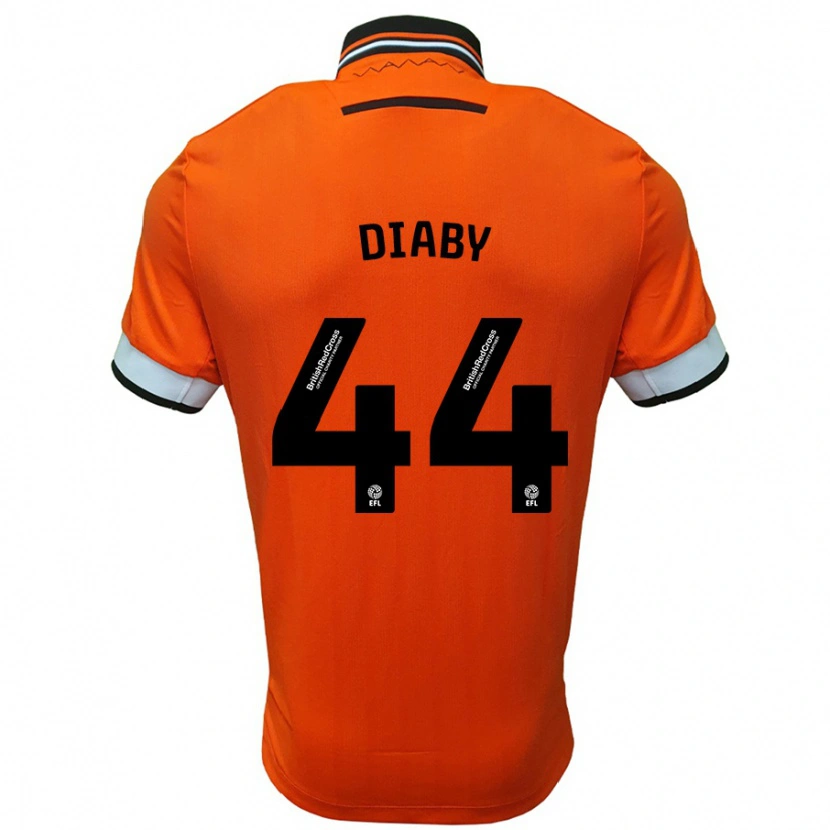 Danxen Niño Camiseta Momo Diaby #44 Naranja Blanco 2ª Equipación 2024/25 La Camisa