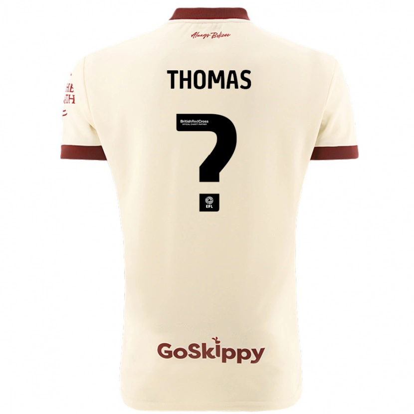 Danxen Niño Camiseta Olly Thomas #0 Crema Blanco 2ª Equipación 2024/25 La Camisa