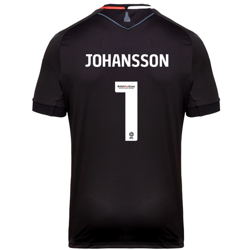 Danxen Niño Camiseta Viktor Johansson #1 Negro 2ª Equipación 2024/25 La Camisa