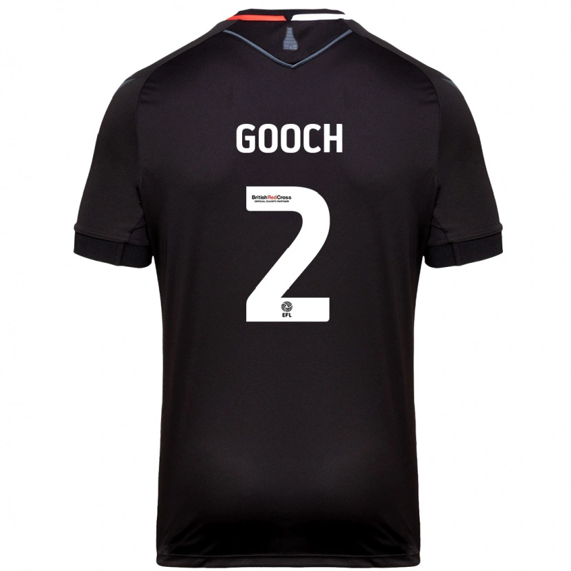 Danxen Niño Camiseta Lynden Gooch #2 Negro 2ª Equipación 2024/25 La Camisa