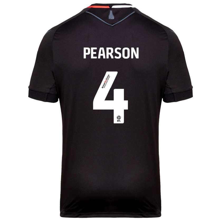 Danxen Niño Camiseta Ben Pearson #4 Negro 2ª Equipación 2024/25 La Camisa