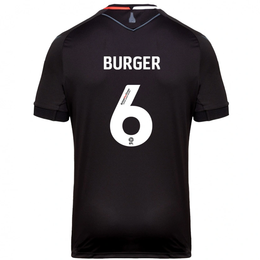 Danxen Niño Camiseta Wouter Burger #6 Negro 2ª Equipación 2024/25 La Camisa