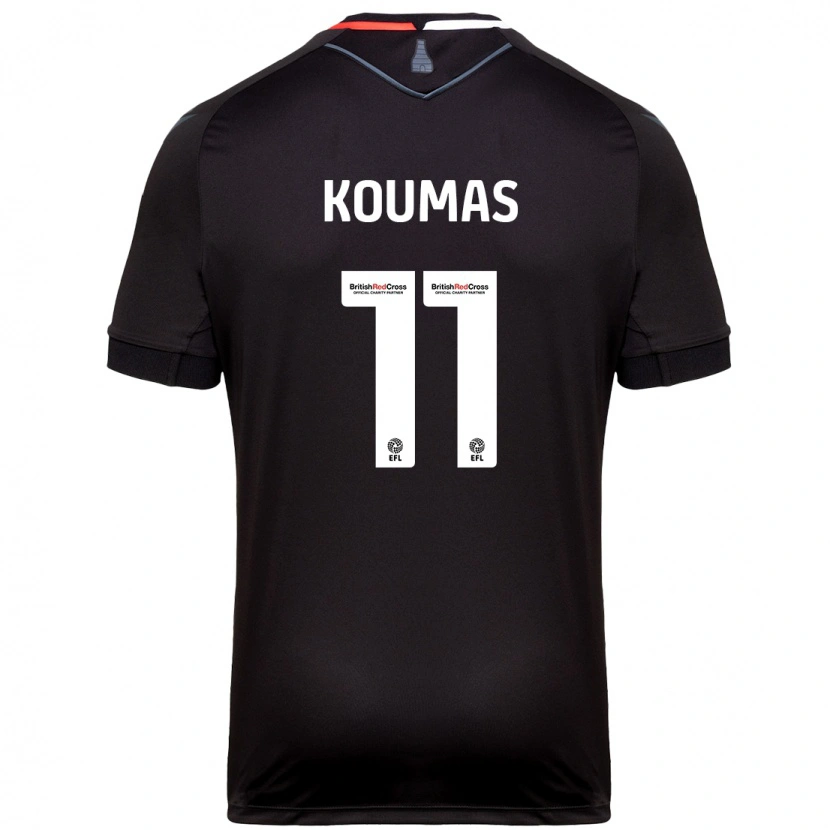 Danxen Niño Camiseta Lewis Koumas #11 Negro 2ª Equipación 2024/25 La Camisa